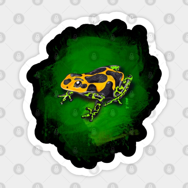 Poison dart frog Sticker by Chillateez 